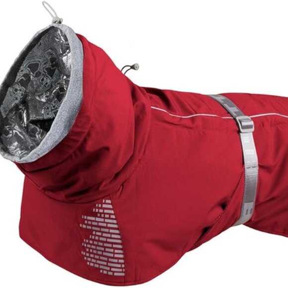 Hurtta Extreme Warmer Dog Winter Jacket, Red, 22 in - Picture 2 of 10